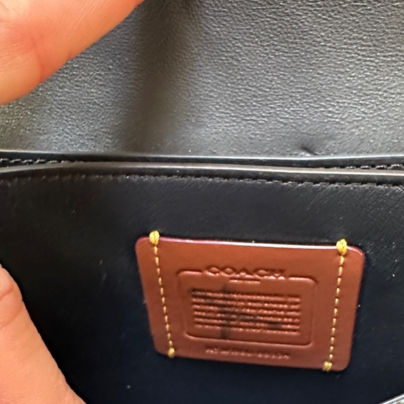 Brand New Coach Stripe Callie Leather Shoulder Chain Clutch Crossbody Handbag - Picture 8 of 8